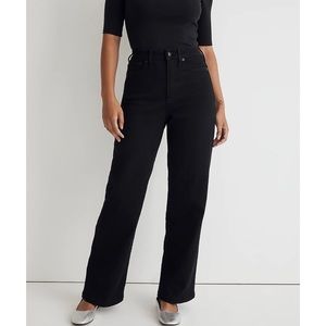 NWT Madewell The Tall Curvy Perfect Vintage Wide-Leg Jean Black Rinse Wash